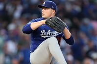 移籍後初登板を果たしたドジャースのスクーバル。(C) Getty Images