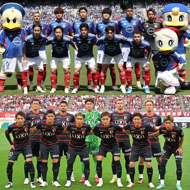 『2026/27シーズン開幕記念マッチ』で相まみえる（上から）横浜FMと鹿島。写真：金子拓弥（THE DIGEST写真部）