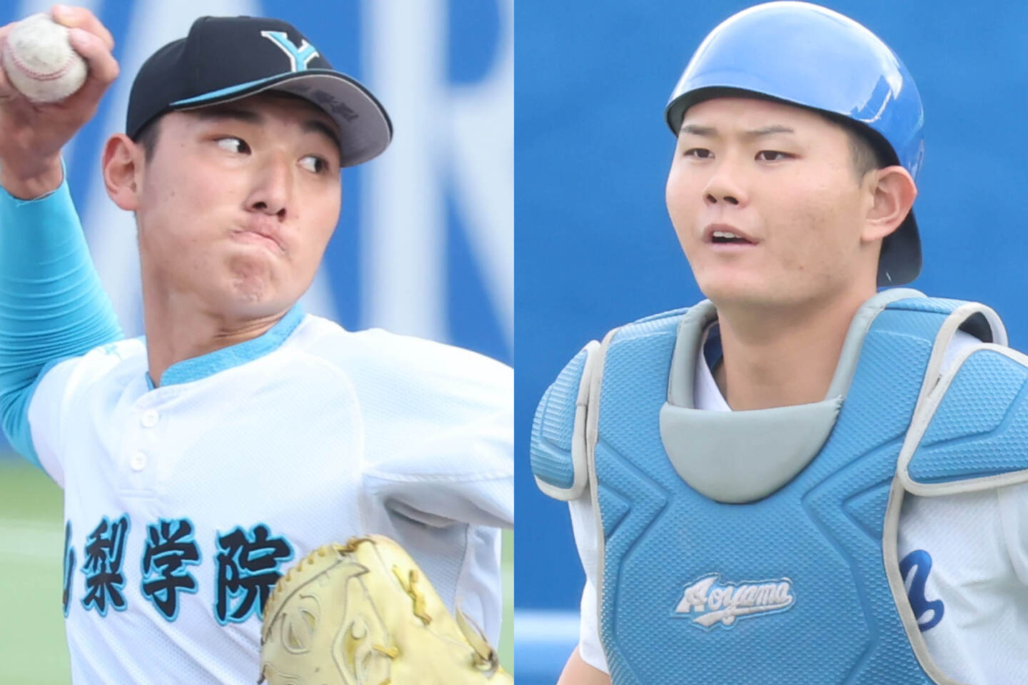 二刀流の菰田（左）＆捕手の渡部（右）がその希少性を評価され、見事２トップに 写真：THE DIGEST写真部