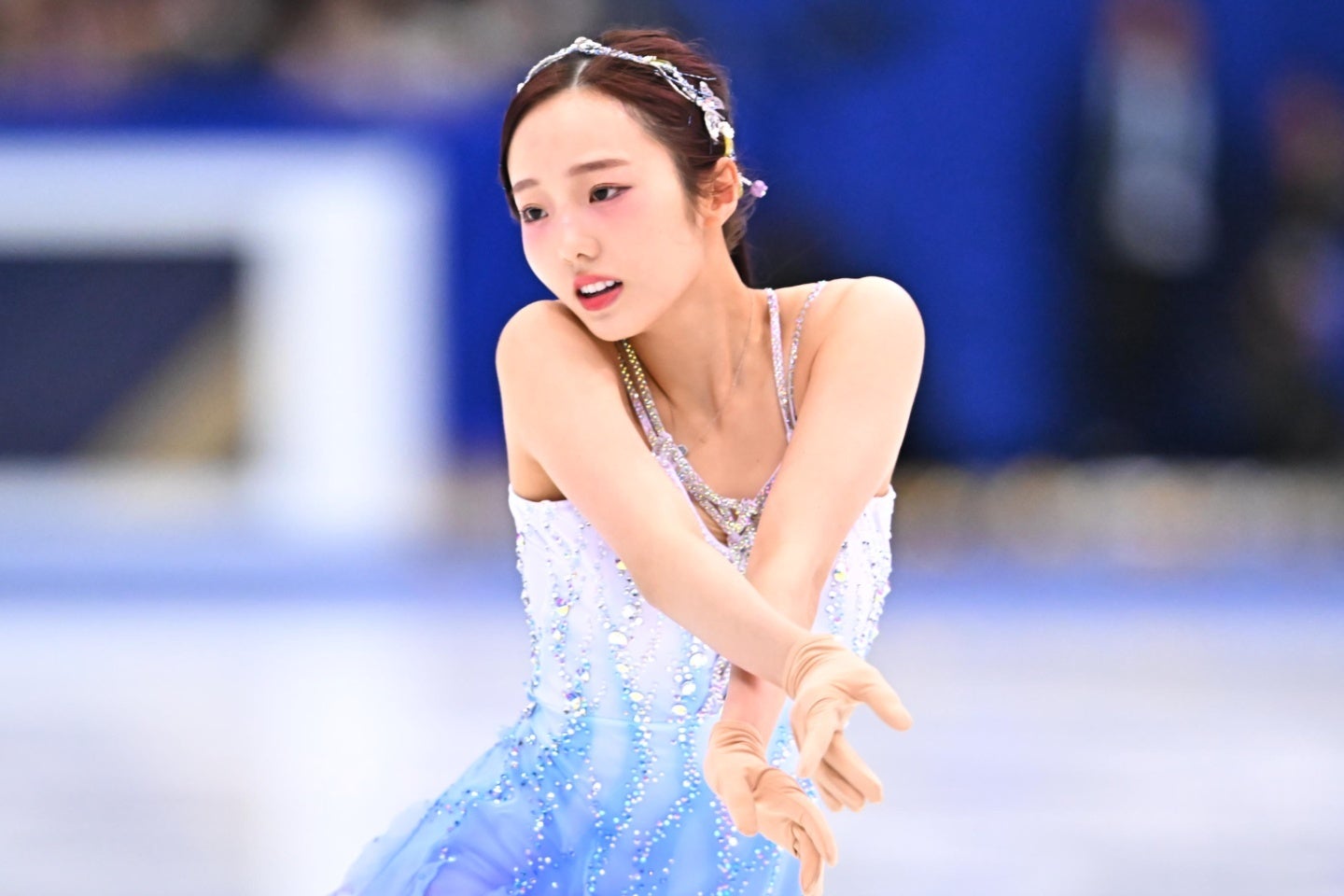 本田真凜が投稿したSNSのスケーティングショットが話題を呼んでいる。写真：金子拓弥（THE DIGEST写真部）