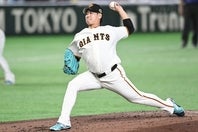 巨人で最多の10勝をマークしている井上。写真：鈴木颯太朗