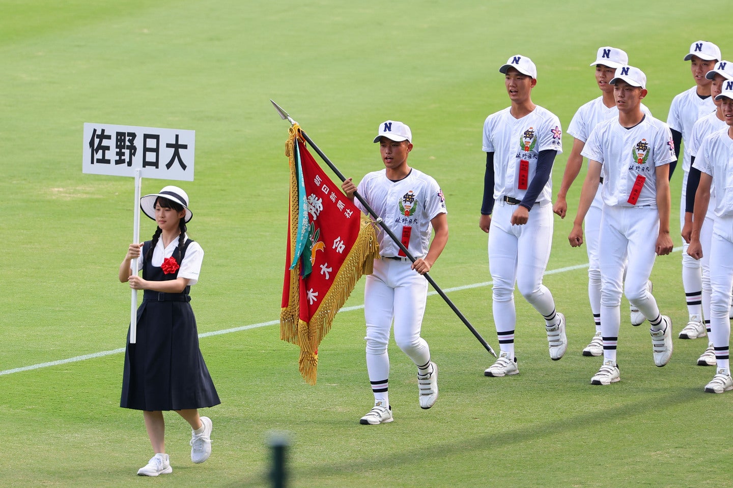 25年ぶりに初戦を突破した佐野日大（栃木）。写真：梅月智史（THE DIGEST写真部）