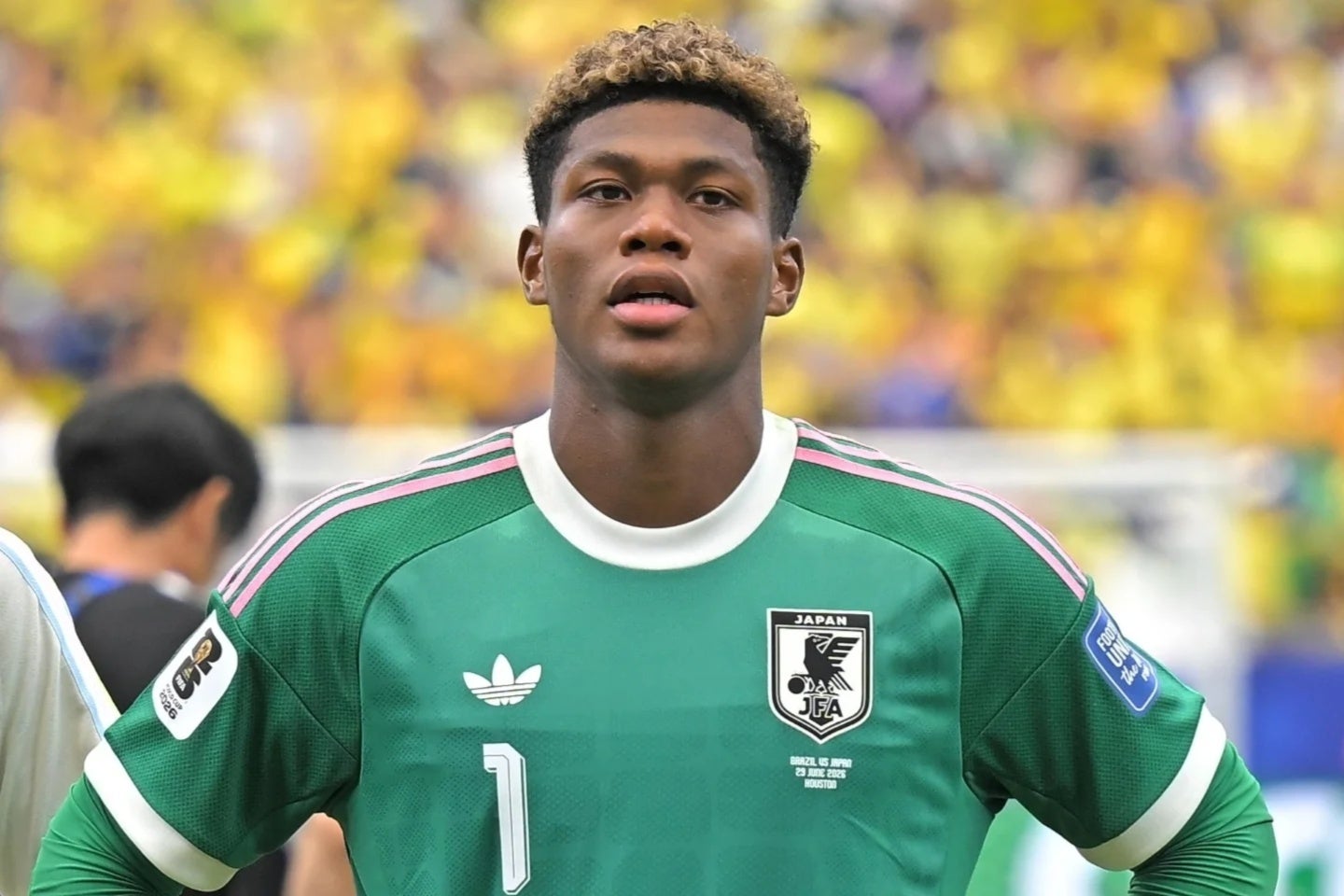 W杯日本代表のGK鈴木彩艶。高校時代を過ごした母校に感謝メッセージを送った。写真：金子拓弥（THE DIGEST写真部／JMPA代表撮影）