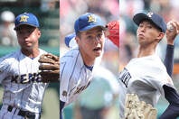 左から神崎、石垣（共に健大高崎）、中尾（立命館宇治）。将来が楽しみなパフォーマンスを見せた　写真：THE DIGEST写真部