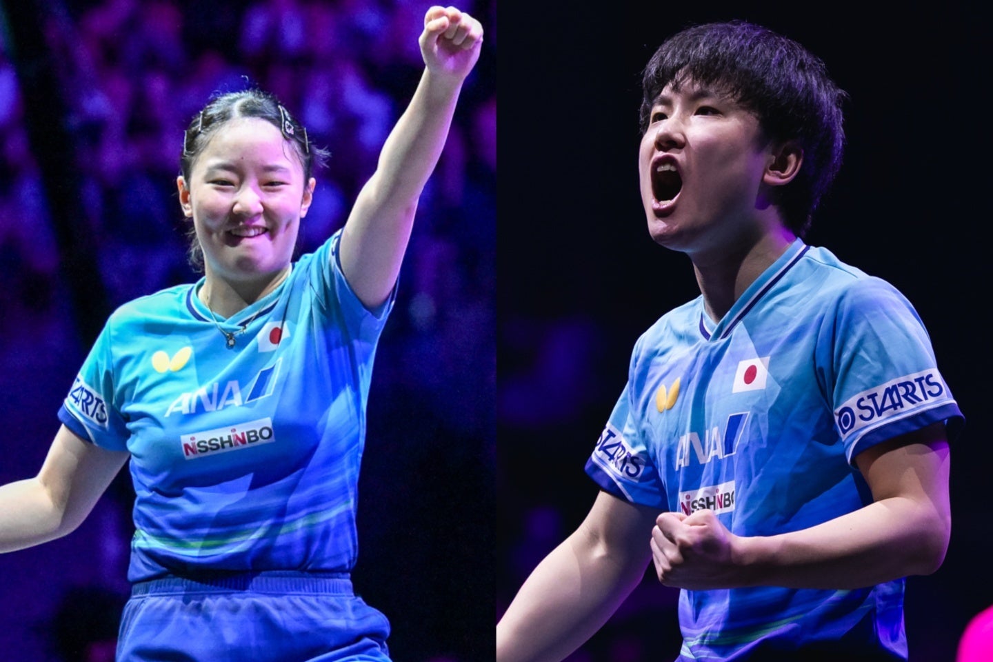 張本兄妹がWTTチャンピオンズ横浜でアベック優勝した。(C）WTT