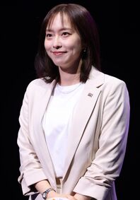 WTTチャンピオンズ横浜の会場に登場した石川さん。熱気ムンムンの会場に爽やかな風を運んだ。写真：YUTAKA/アフロスポーツ