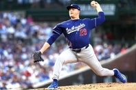 今夏にタイガースからドジャースにトレードで加入したスクーバル。カブス戦で初先発した。(C)Getty Images