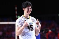男子バレー日本代表の甲斐優斗。写真：梅月智史（THE DIGEST写真部）