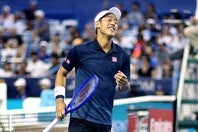 ワイルドカードでシンシナティOP予選に挑んでいる錦織が、１回戦でコメサーニャとのフルセットの接戦を物にした。※写真は７月のDCオープン。（C）Getty Images