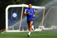北中米W杯の決勝まで進んだアルゼンチン代表のラウタロ。バカンスを終えてインテルに戻り、別メニュー調整を続けている。(C)Getty Images