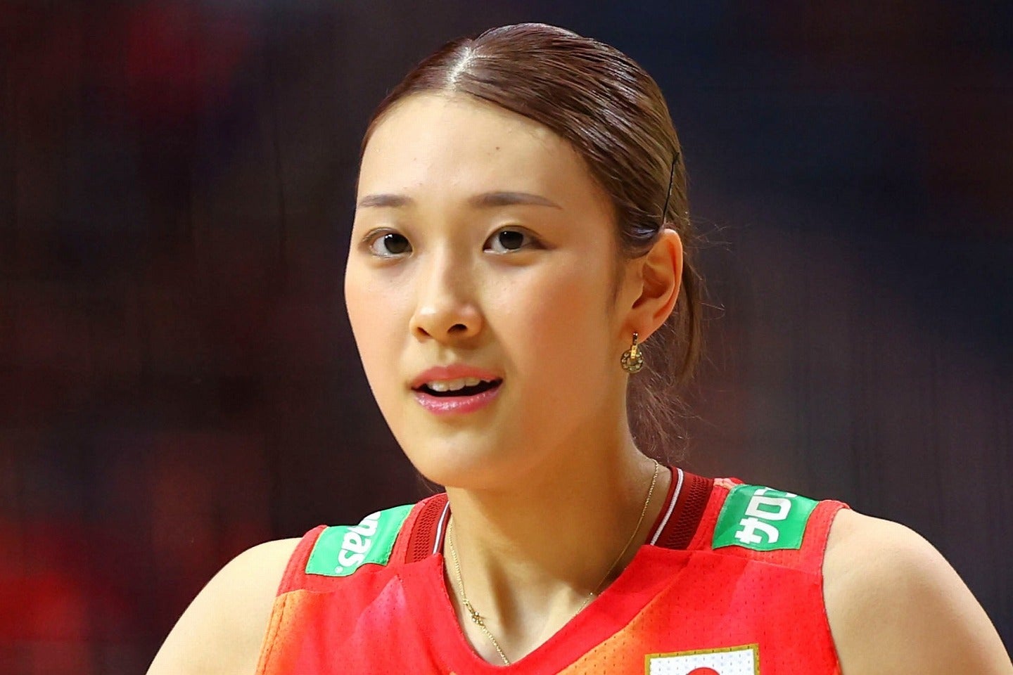 メガネ姿が話題となったバレー女子日本代表の佐藤淑乃。写真：梅月智史（THE DIGEST写真部）