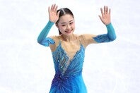 今季からシニアデビューする17歳の島田麻央。大技を連発した。写真：永島裕基