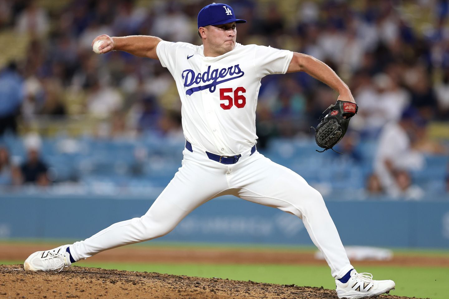 新戦力として鮮烈なデビューを飾ったドジャースのハルボーセン。(C)Getty Images