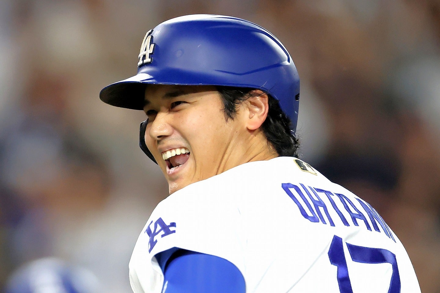 決勝点となる２ランホームランを放った大谷。(C)Getty Images