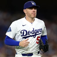 まさかの落下に見舞われたフリーマン。(C)Getty Images