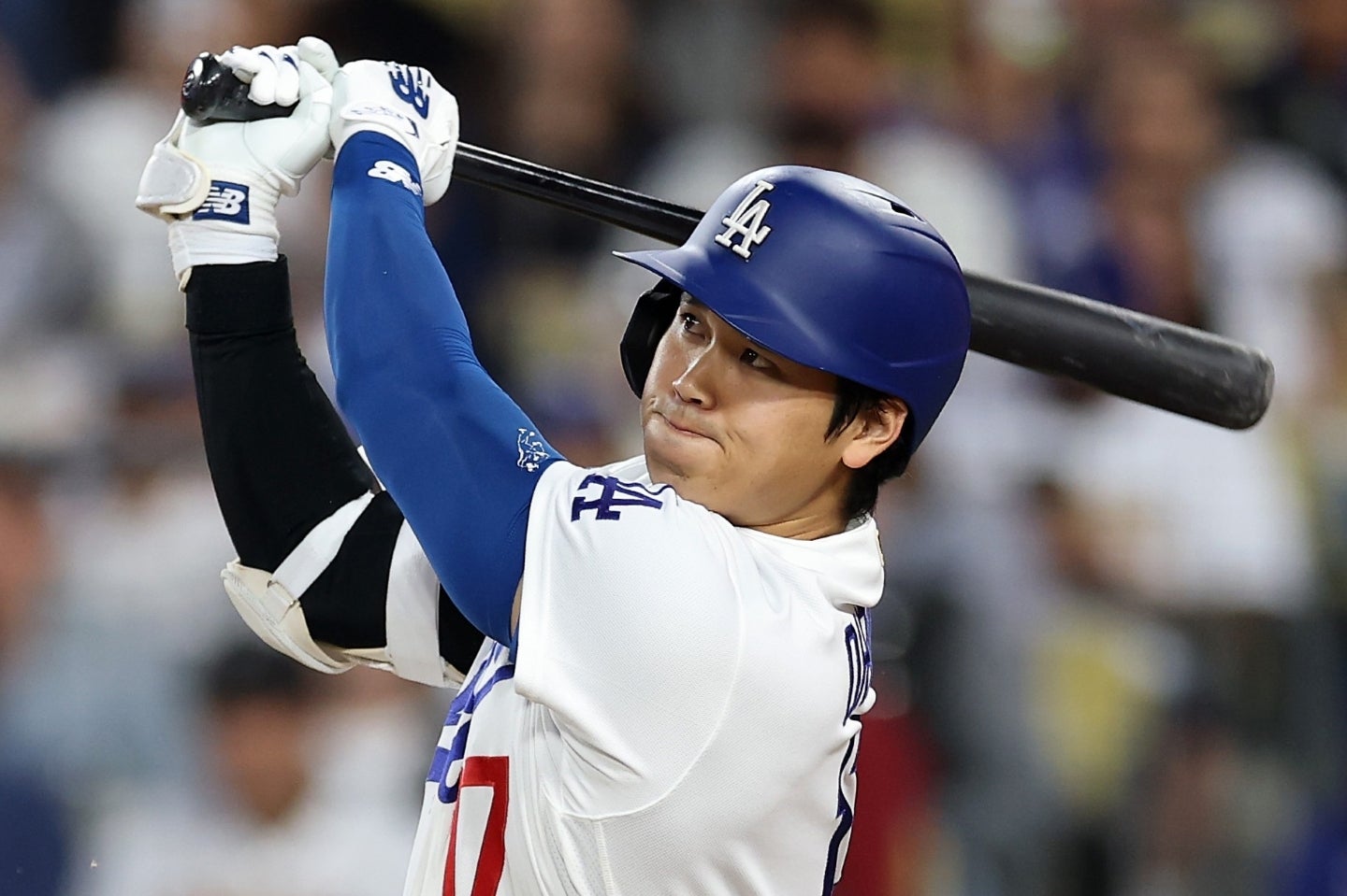現地８月12日のロイヤルズ戦で27号アーチを放った大谷。(C)Getty Images