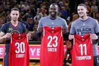 相性抜群のビッグ３を中心に、ウォリアーズは４度のタイトルを手にした。(C)Getty Images