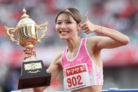 ６月の日本選手権で女子100m障害、初の戴冠に輝いた中島ひとみ。写真：滝川敏之