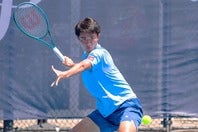 強い気持ちで決勝を戦い抜いたという松岡がフルセットの末にキャリア初となるチャレンジャー大会のタイトルを手にした。(C)GettyImages