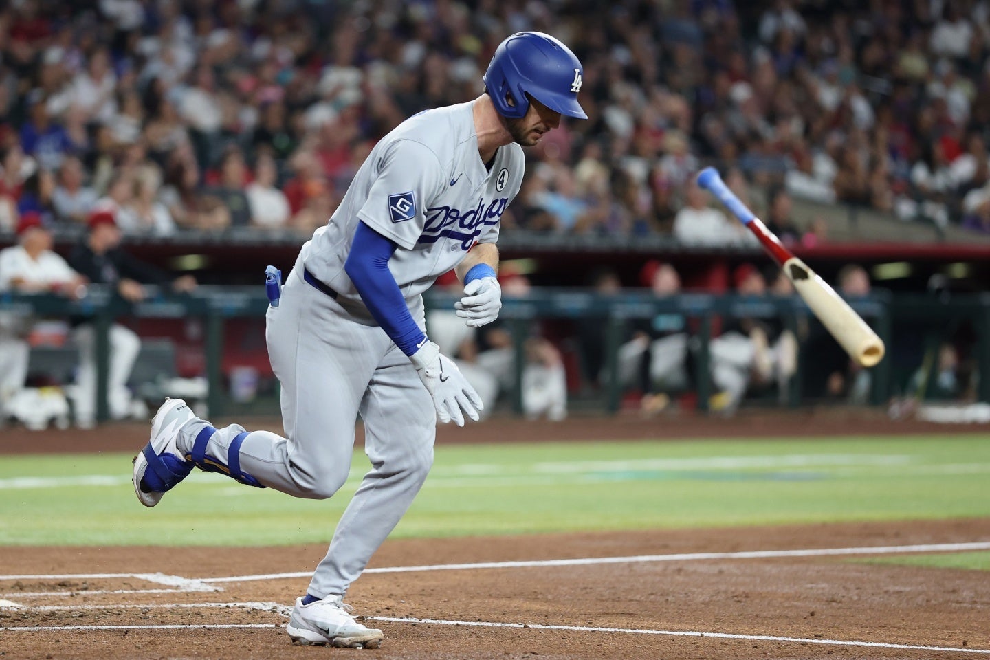 ドジャースのタッカー。守備での拙守だけでなく、深刻な打撃不振に苦しんでいる。(C)Getty Images