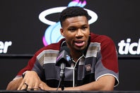 ヤニスが新天地ヒートで迎える新シーズンへの意気込みを語った。(C)Getty Images