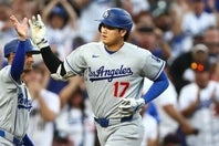 現地18日のロッキーズ戦で30号２ランアーチを放った大谷翔平。(C)Getty Images
