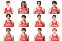 ９月４日開幕の女子ワールドカップに臨む日本代表メンバー。(C)日本バスケットボール協会