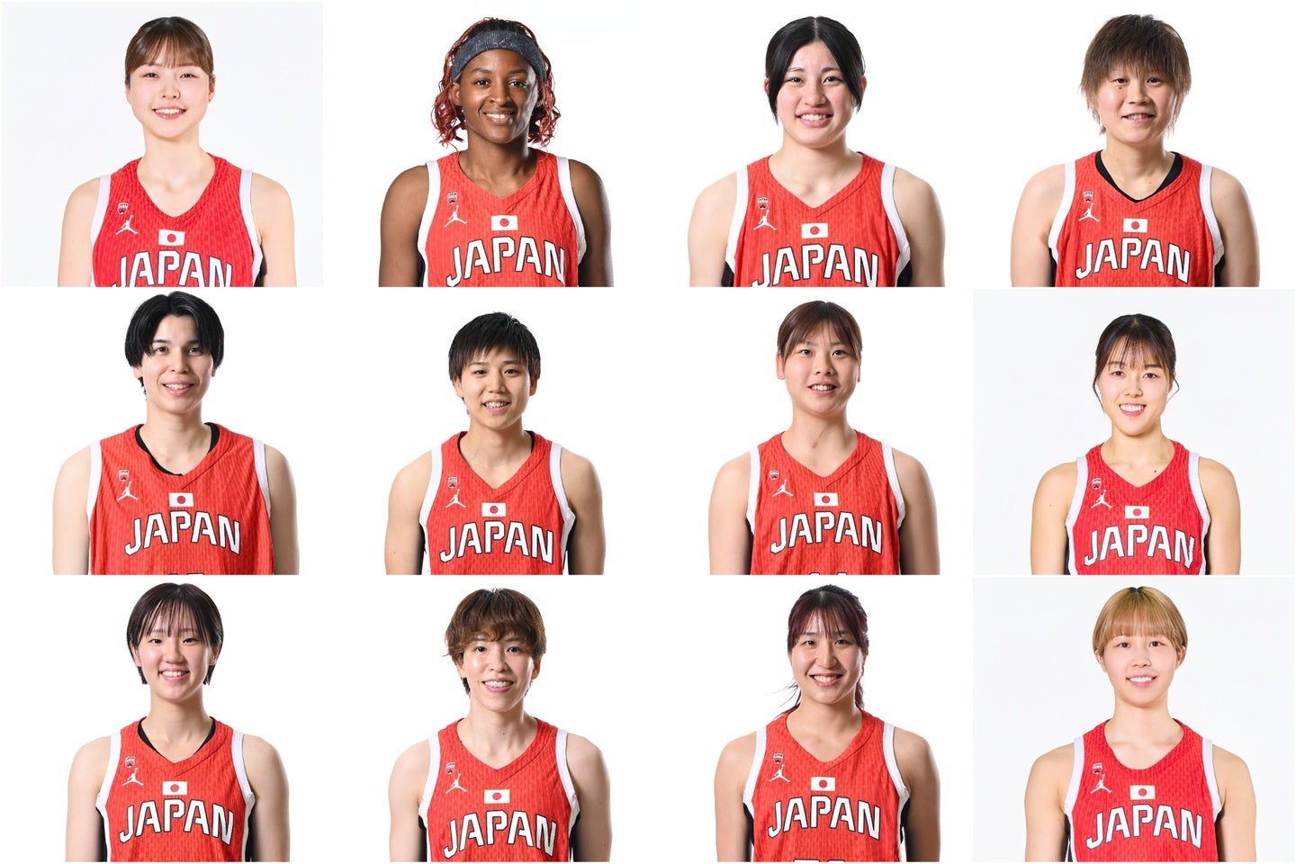 ９月４日開幕の女子ワールドカップに臨む日本代表メンバー。(C)日本バスケットボール協会