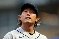 チームが大敗を喫するなか、今井も不本意な内容となった。(C) Getty Images