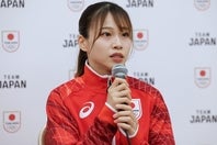 アジア大会前のイベントで、同大会との縁について語った杉原。写真：梅月智史（THE DIGEST写真部）