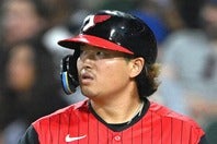 無安打も値千金の四球で出塁した村上。(C)Getty Images
