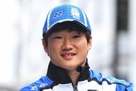 クラッシュ時に冷静に減速した角田。(C)Getty Images