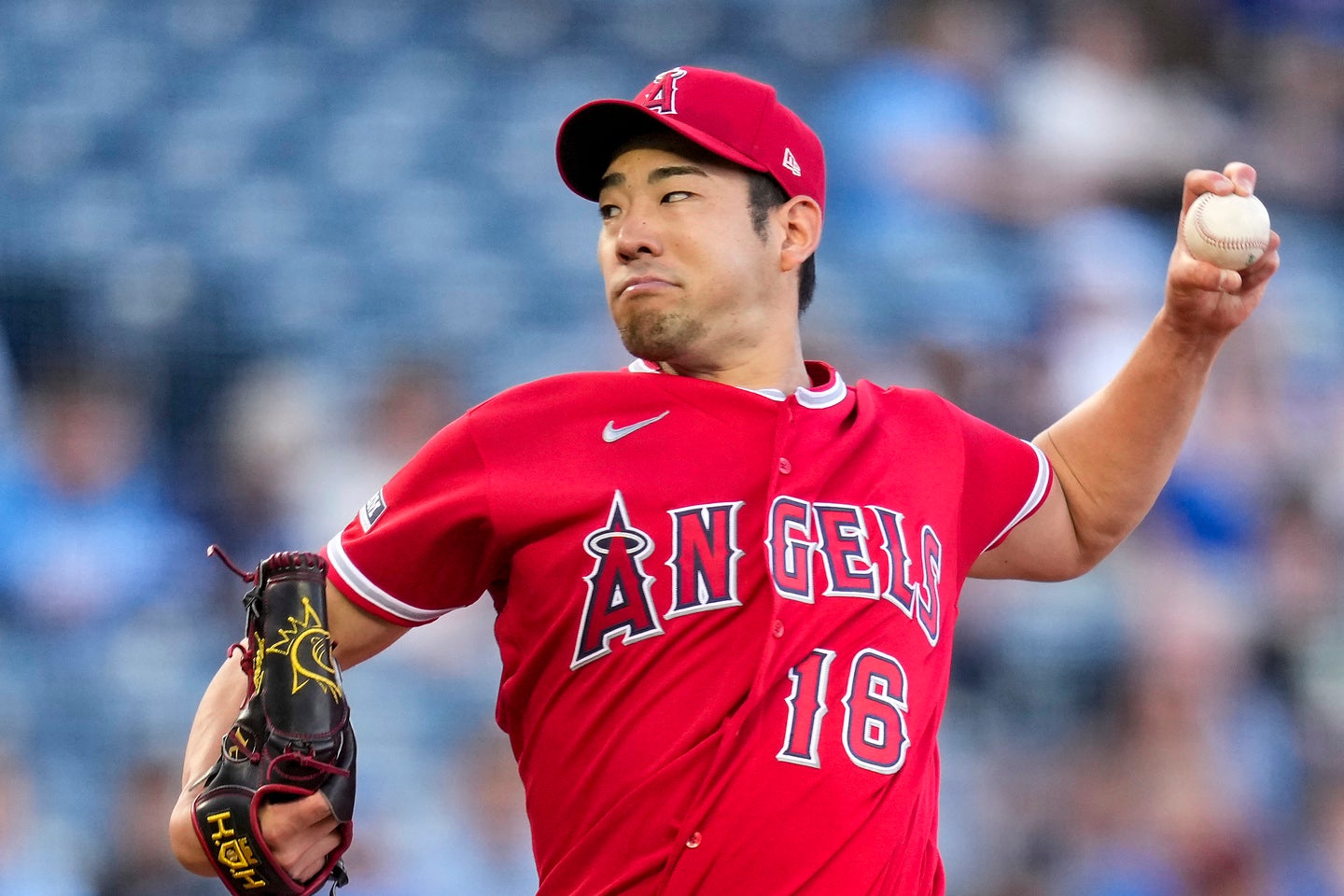 今季４敗目を喫したエンジェルスの菊池。(C) Getty Images