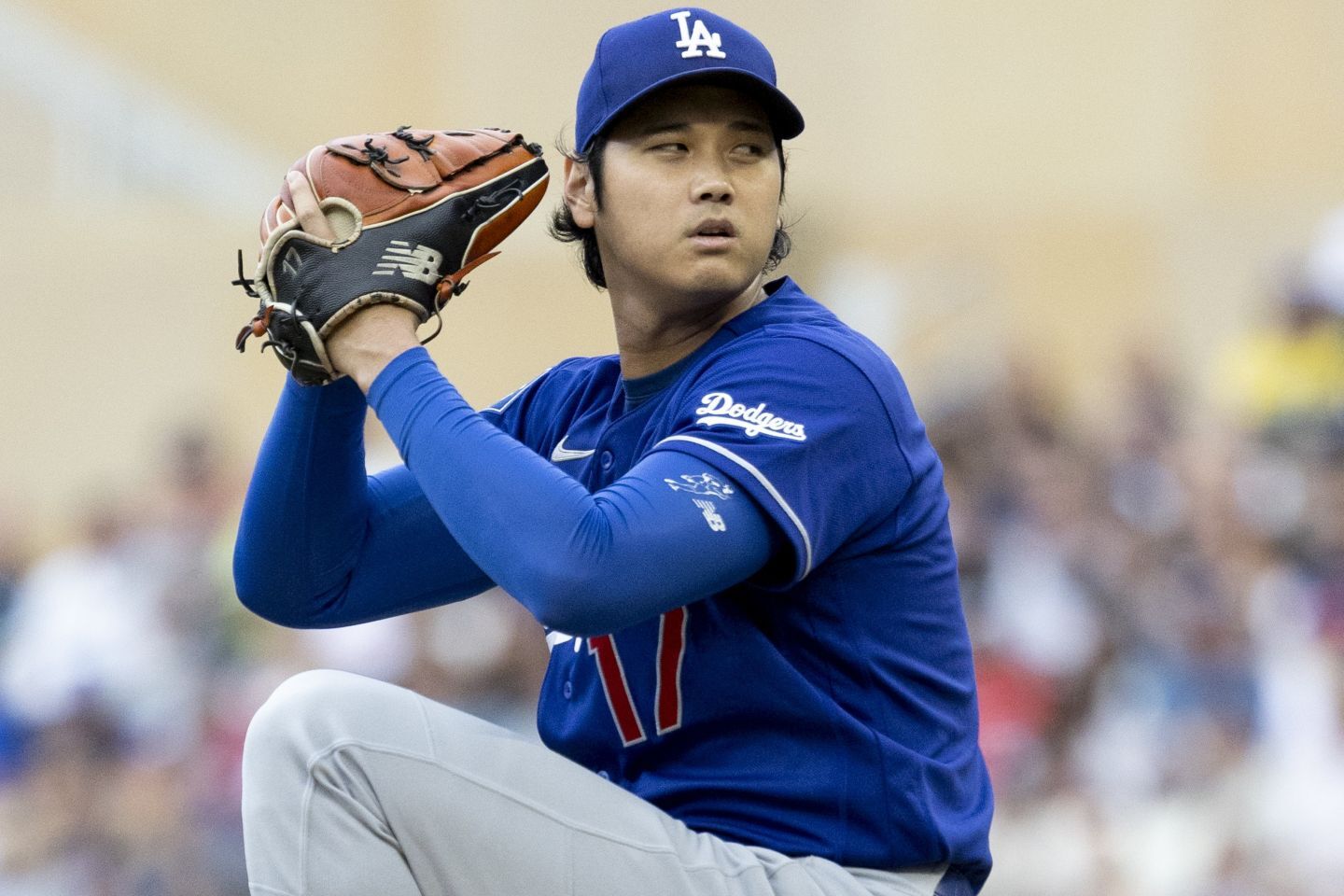マウンド復帰に向けて最終段階に入ったドジャースの大谷。(C) Getty Images