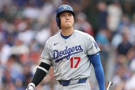 ドジャースの大谷翔平。チームは最新のパワーランキングで２位に後退した。(C)Getty Images