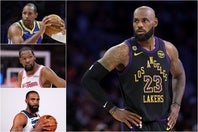 現役最年長のレブロンは2003年ドラフトの１位指名。次に続くのが07年組(左)の３人だ。(C)Getty Images