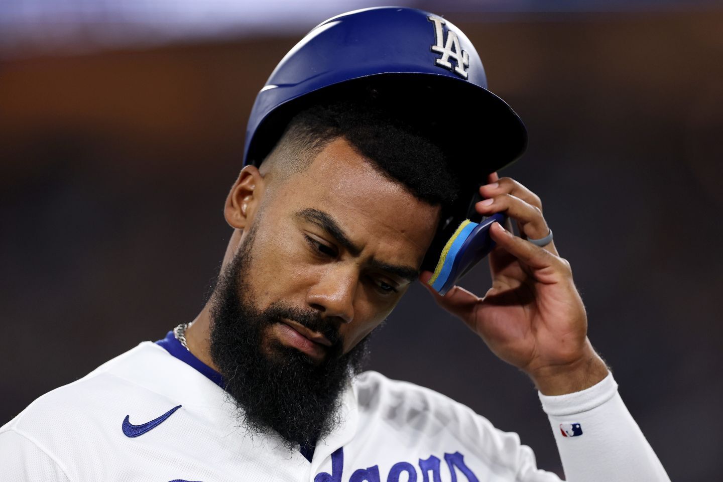 打撃不振に苦しんでいるドジャースのT・ヘルナンデス。(C)Getty Images