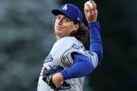 ３か月ぶりの復帰登板を果たしたドジャースのグラスノー。(C)Getty Images