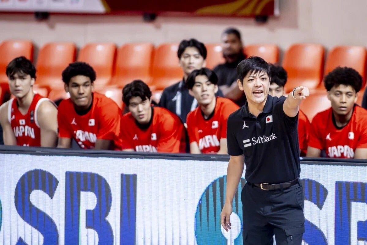 U18日本代表を率いた片峰HC。５位に終わったアジアカップを総括した。(C)FIBA