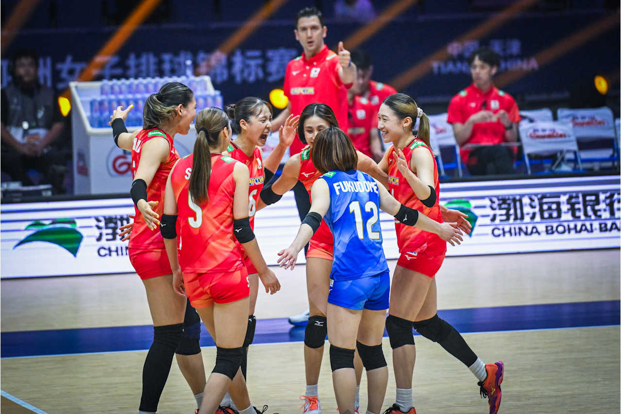 日本が台湾を下し準決勝進出を決めた。(C) VOLLEYBALL WORLD