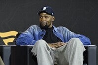 デュラントがNBAの国際化について持論を展開した。(C)Getty Images