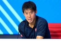 キャリア最後となる全米オープンを終え、記者会見で現在の心境を語る錦織圭。(C)getty Images