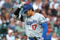 タイガース戦に「１番・DH」で出場した大谷翔平は４打数無安打だった。(C)Getty Images