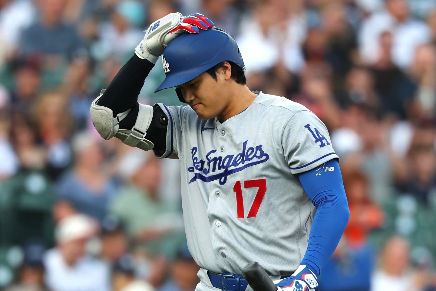 タイガース戦に「１番・DH」で出場した大谷翔平は４打数無安打だった。(C)Getty Images