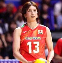 バレーボール女子日本代表の山口真季。写真：梅月智史（THE DIGEST写真部）