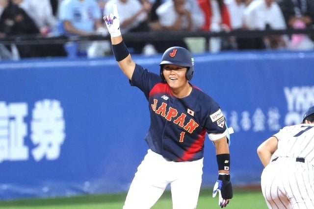 大学日本代表の４番を務め、２打点をマークした渡部。写真：梅月智史（THE DIGEST写真部）