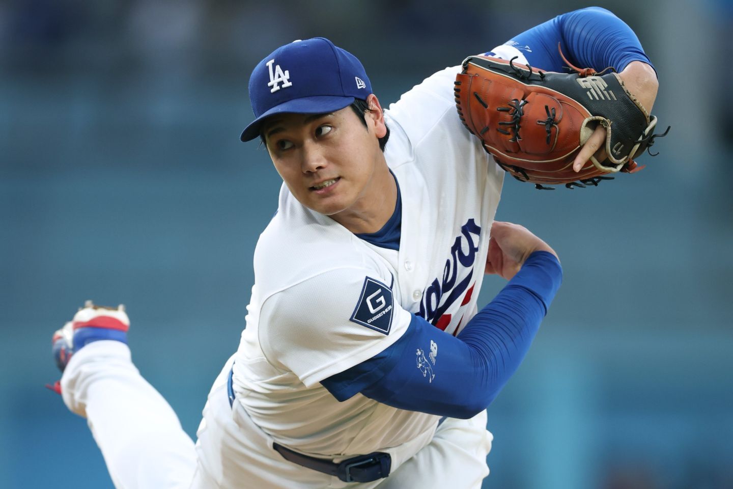 今季の投手としての調整を続けるドジャースの大谷。(C)Getty Images