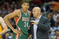 キッド(右)が教え子のヤニス(左)やブランソンについて語った。(C)Getty Images