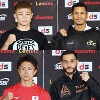 世界戦に向けた考えを述べた（左上から時計回りに）吉良、カニサレス、メンデス、石井。写真：永島裕基
