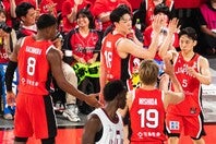 ２連勝の日本がグループ首位に浮上した。(C)FIBA